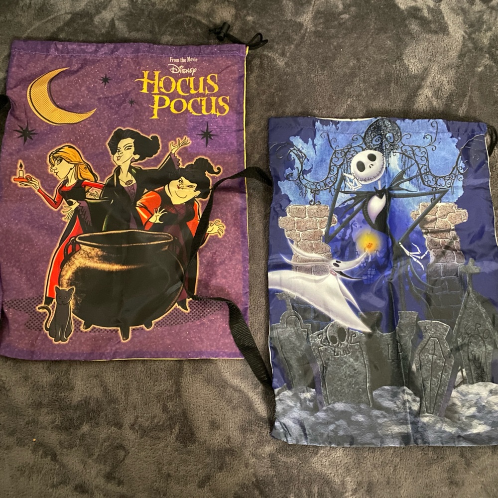 Drawstring sling bag. Never used. Was going to use as trick or treat bags.